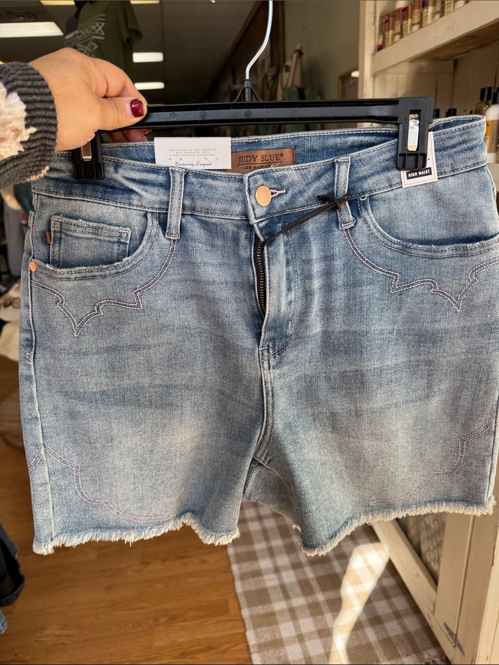 Judy Blue Faded Light Wash Frayed Hem Denim Shorts